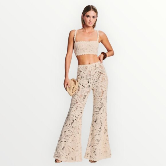 HEMANT & NANDITA Pants - Hemant & Nandita Goa Crochet Flare Pant